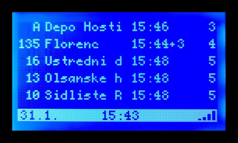LCD displej - Displej: modré podsvícení, bílé písmo